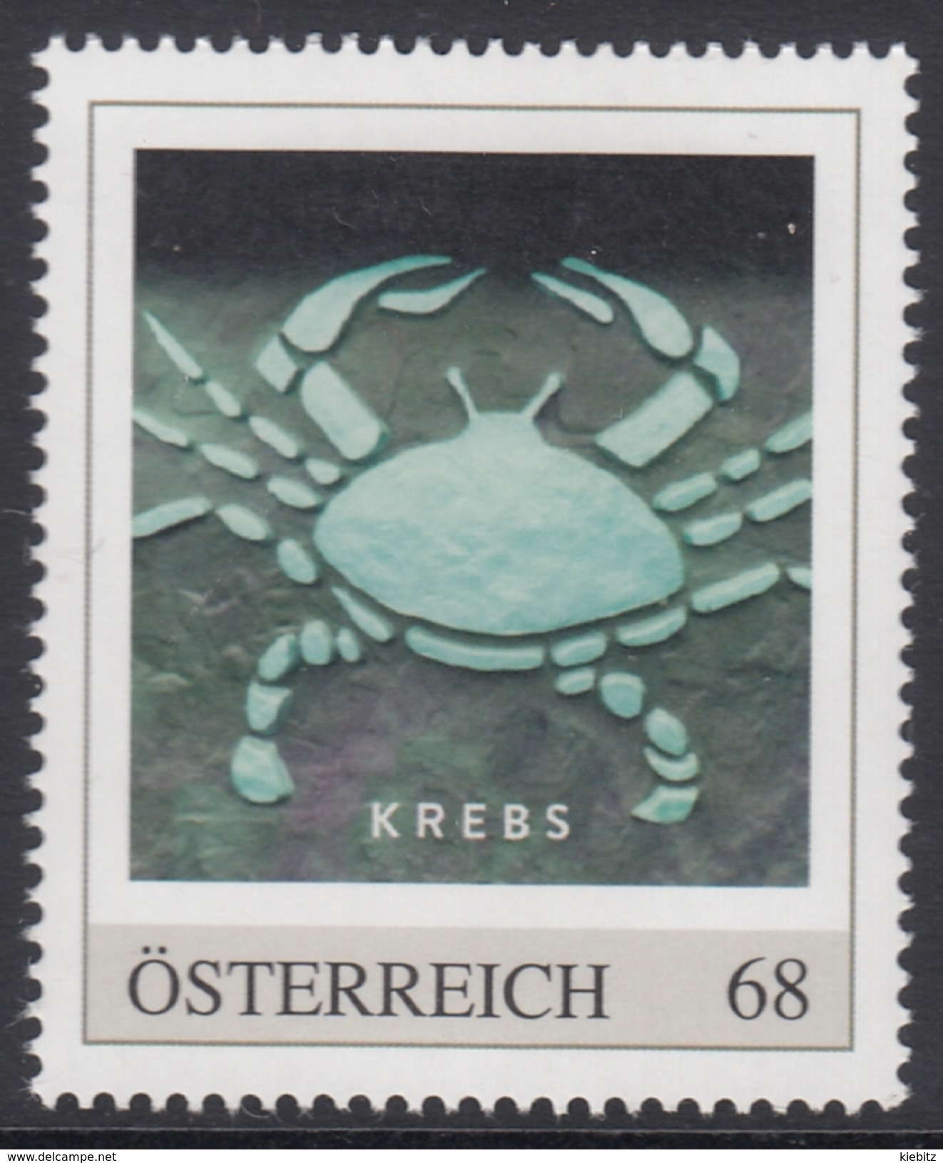 ÖSTERREICH 2016 ** Astrologie - KREBS Sternzeichen - PM Personalized Stamp MNH - Astrología