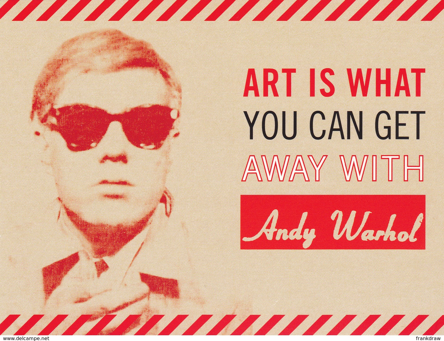 Postcard - Art - Andy Warhol - Art Is What You Can Get Away With New - Unclassified