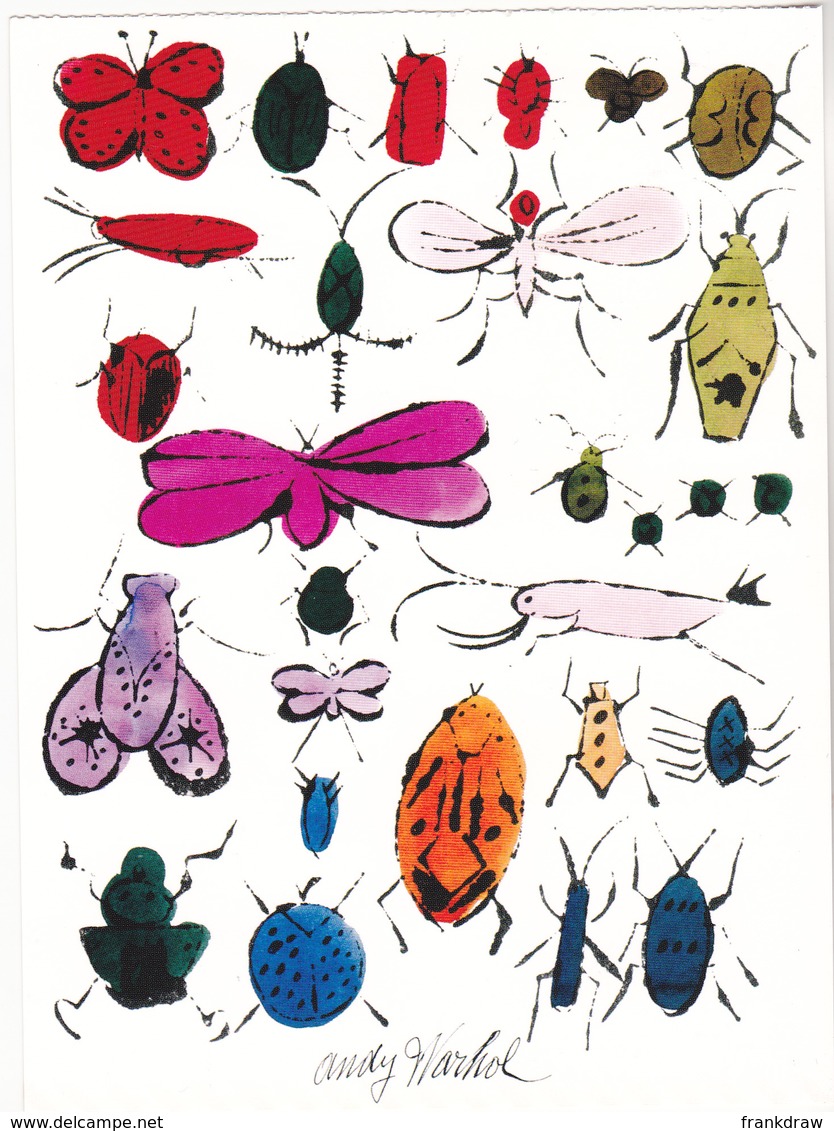 Postcard - Art - Andy Warhol - Bugs Bugs Bugs New - Unclassified