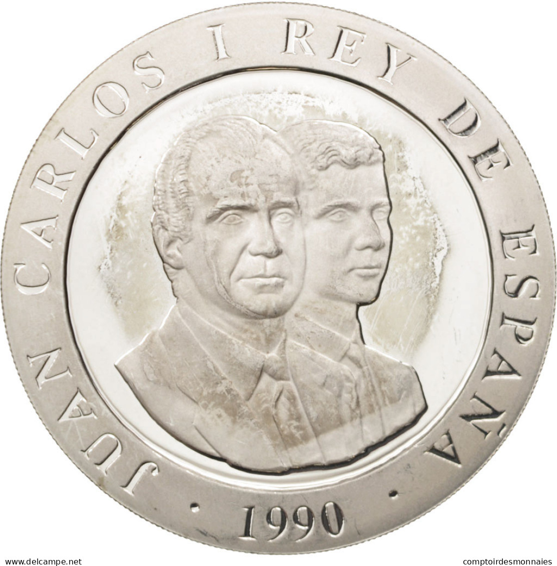 Monnaie, Espagne, Juan Carlos I, 2000 Pesetas, 1990, SUP, Argent, KM:859 - 2 000 Pesetas