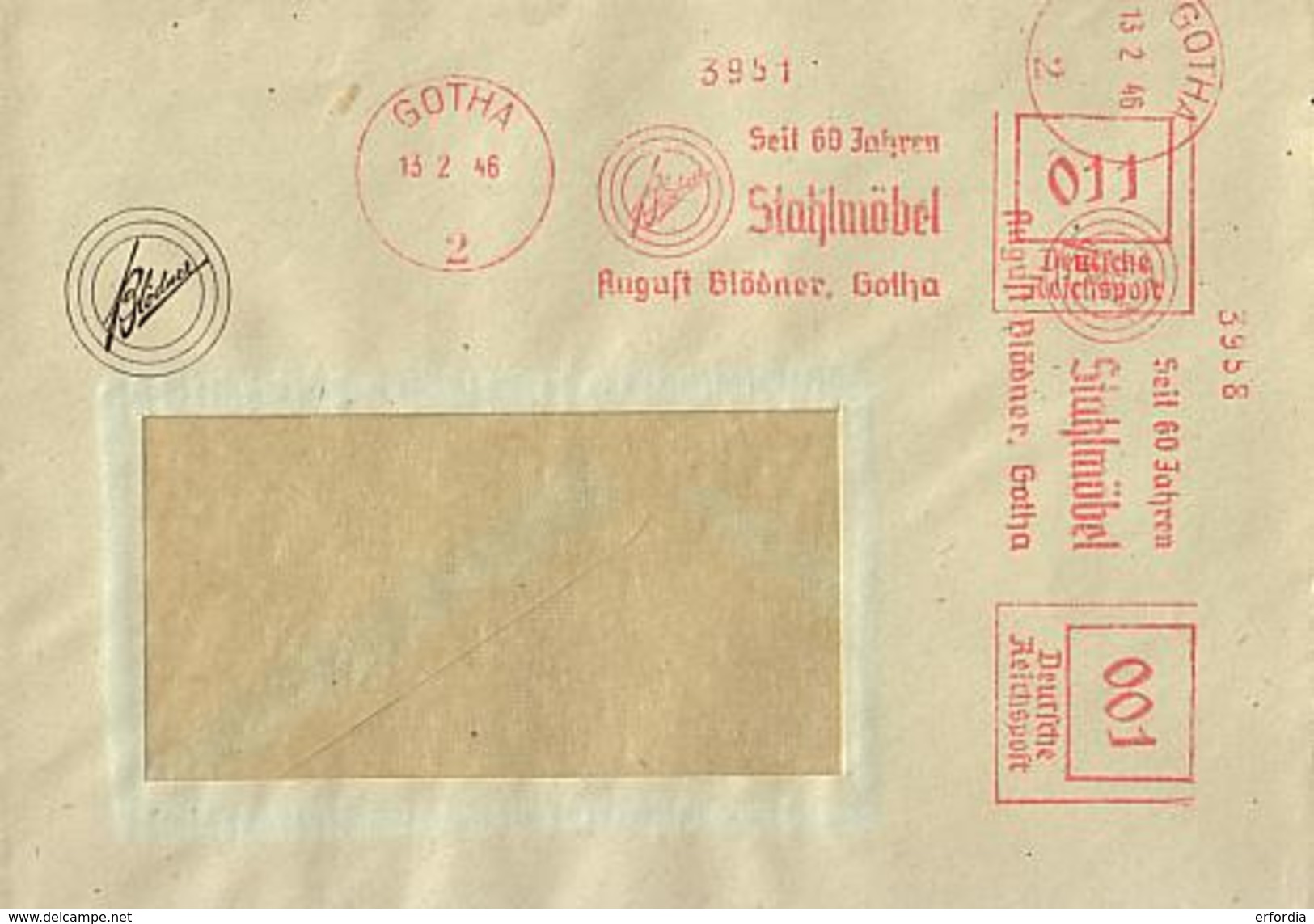 SBZ 1946 Brief Mit MaWSt. Firma A. BLÖDNER Ab Gotha  [h269] - Sonstige & Ohne Zuordnung