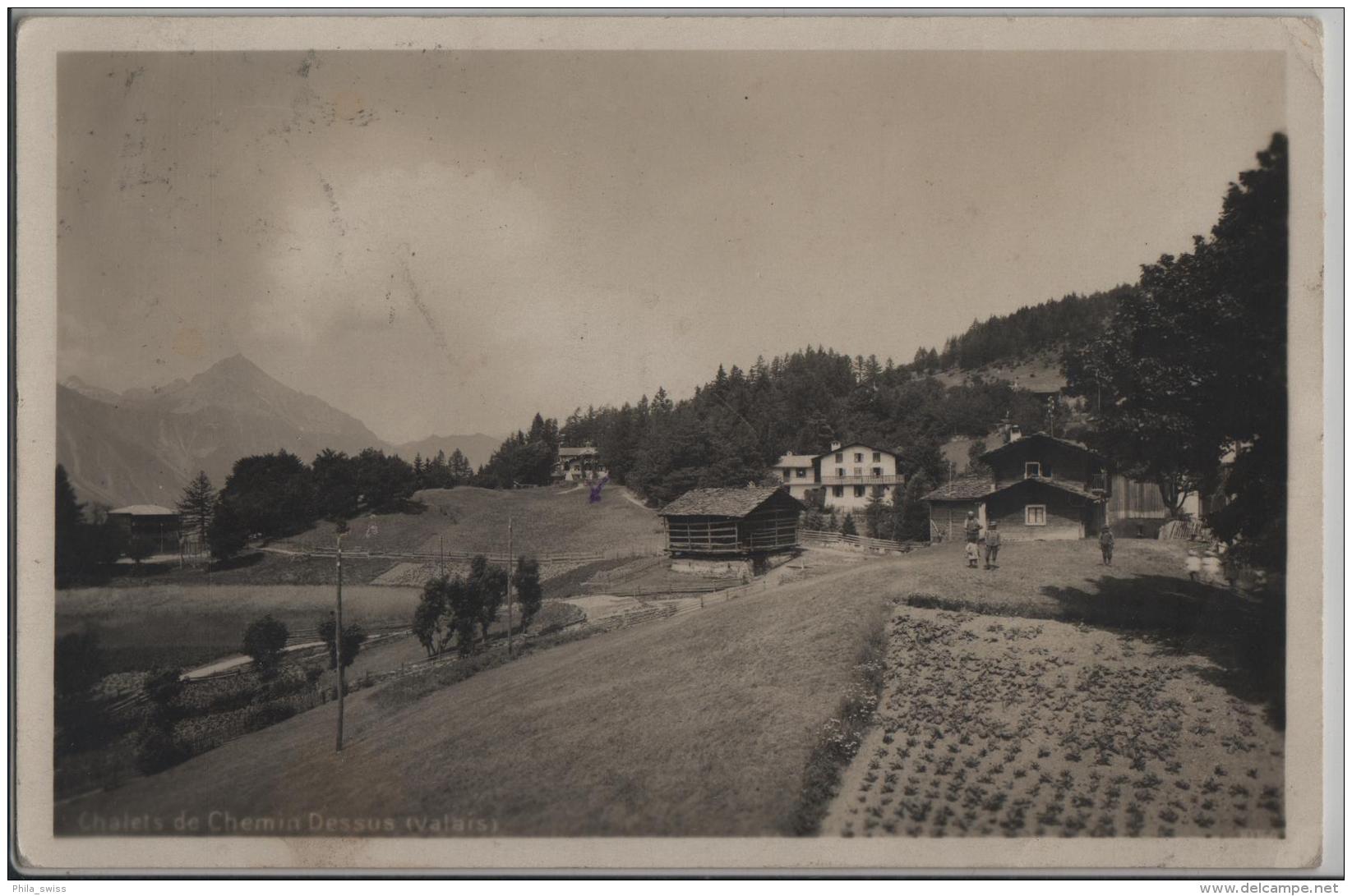 Chalets De Chemin Dessus (Valais) Animee - Photo: Perrochet-Matile - Andere & Zonder Classificatie