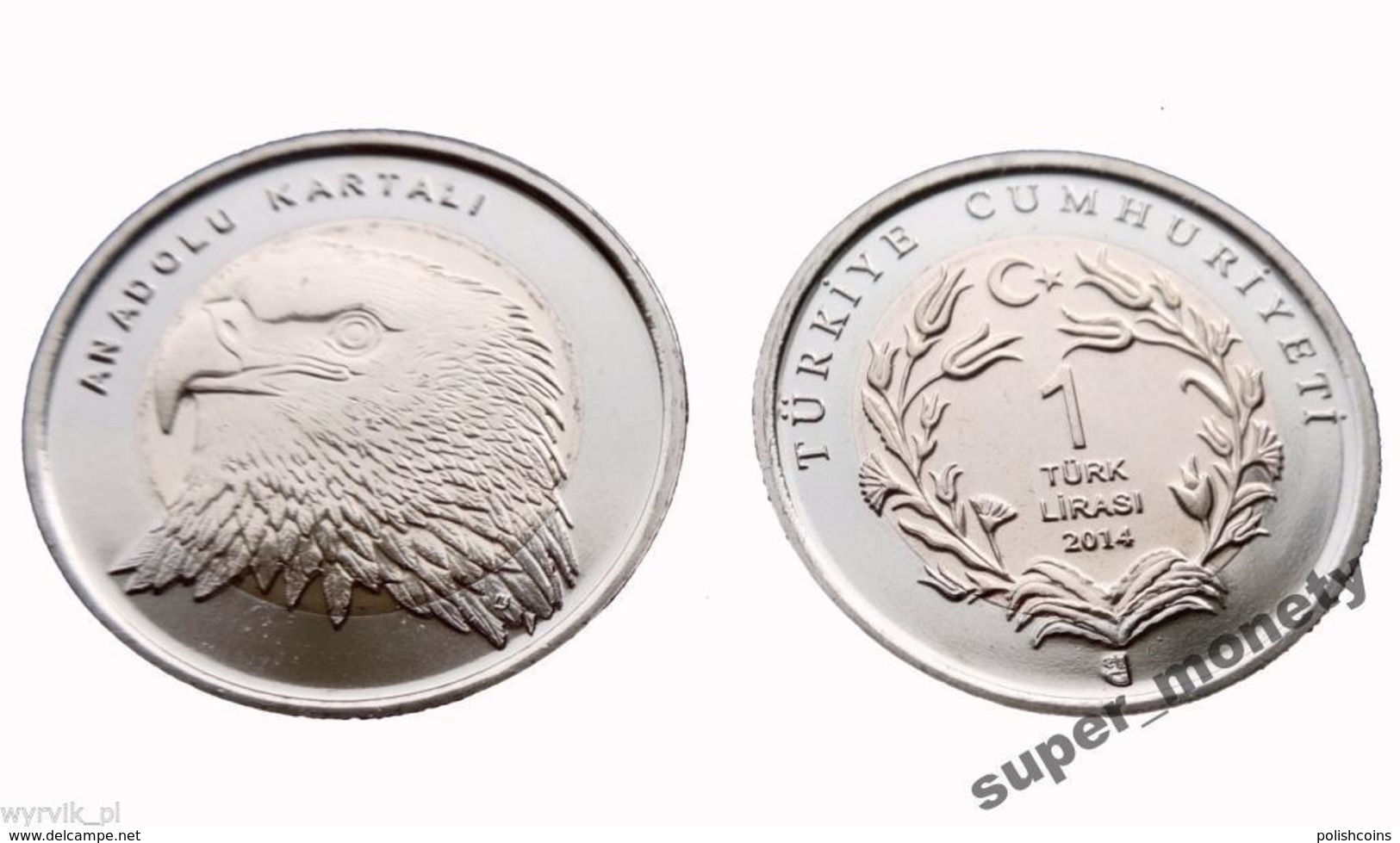 TURKEY 2014 1 Lira EAGLE - Turquie