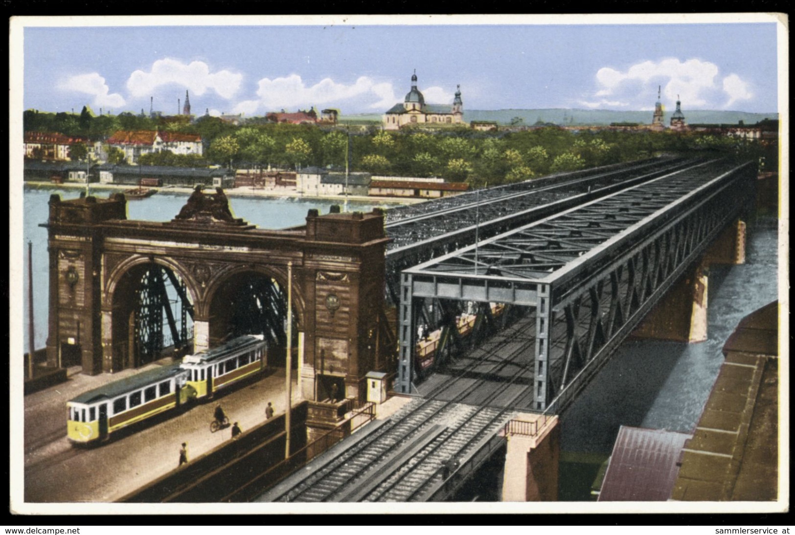 [027] Mannheim, Rheinbrücken, Eisenbahn-Brücke, ~1940, Verlag Maul (Ludwigshafen) - Mannheim