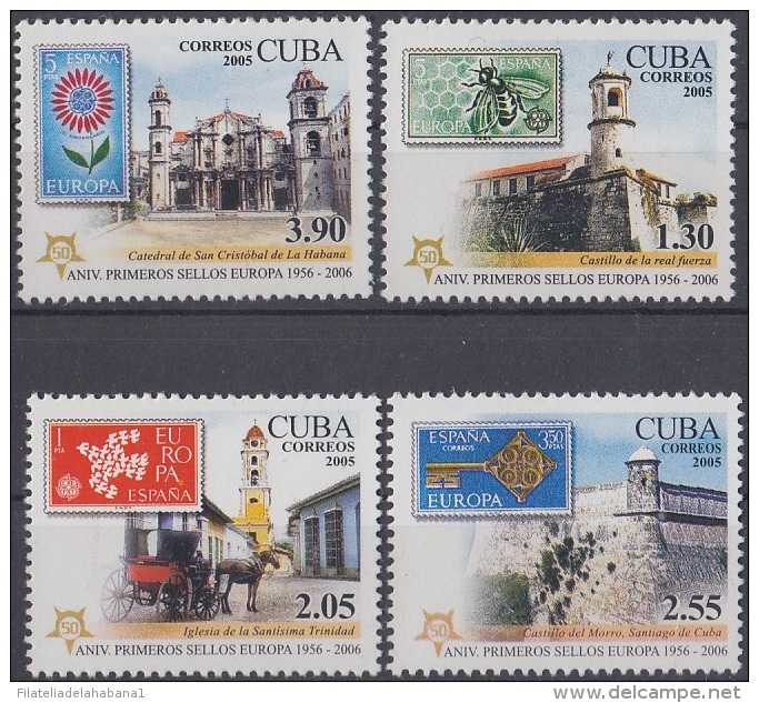 2005.251 CUBA MNH 2005. 50 ANIVERSARIO EMISIONES EUROPA. PERFORADO. - Unused Stamps