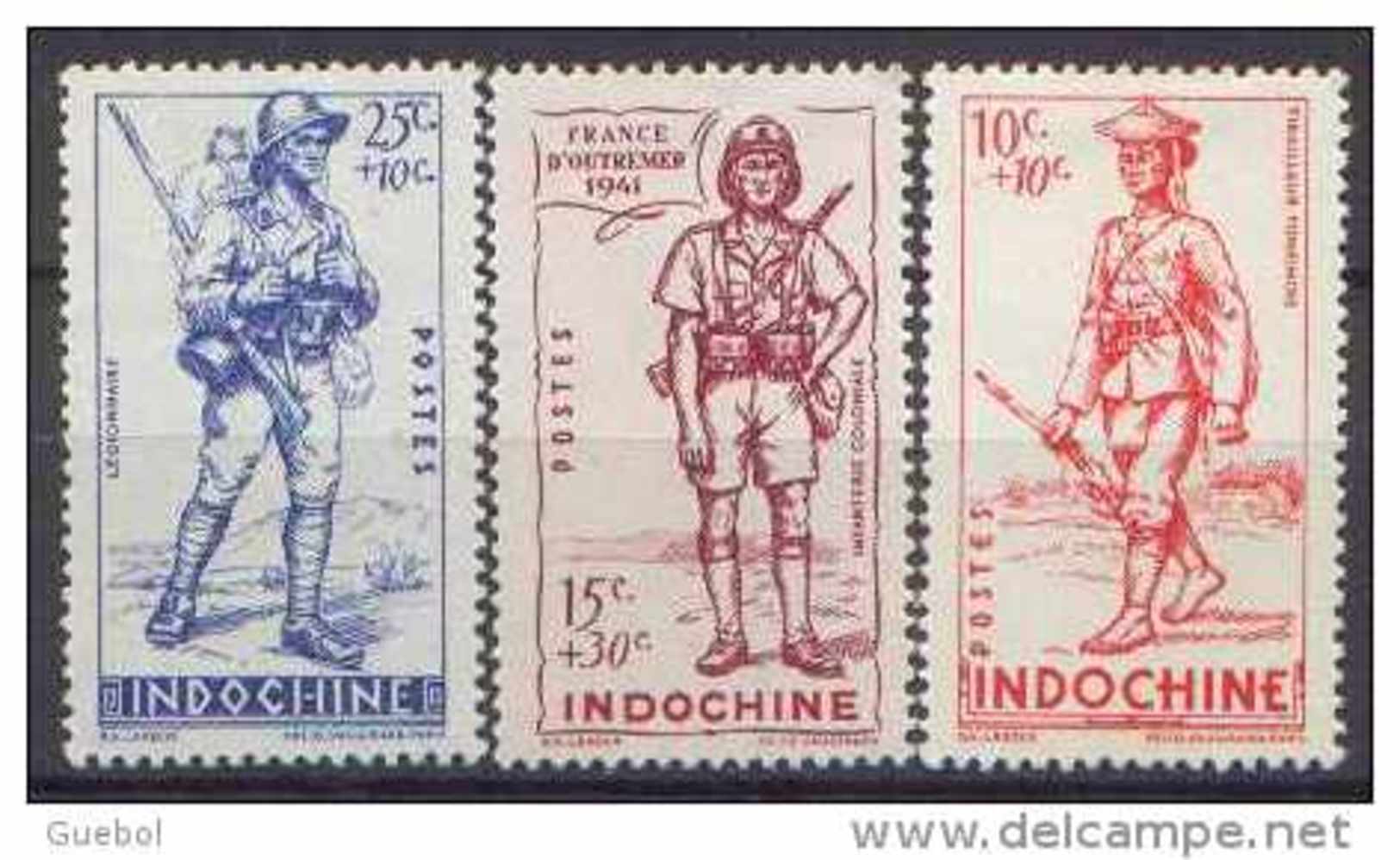 Détail De La Série Défense De L'Empire * Indochine N° 219 à 221 - 1941 Défense De L'Empire