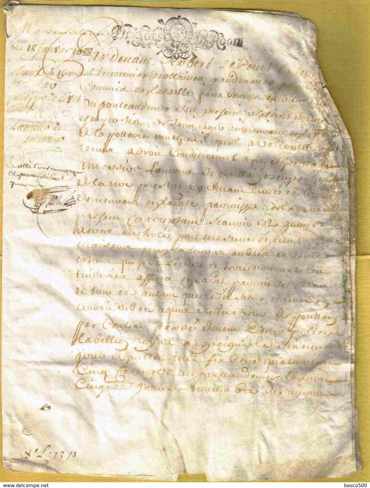 1685 à 1756 - 11 Parchemins Normandie Pontaudemer Valognes Pontfarcy....... - Manuscripts