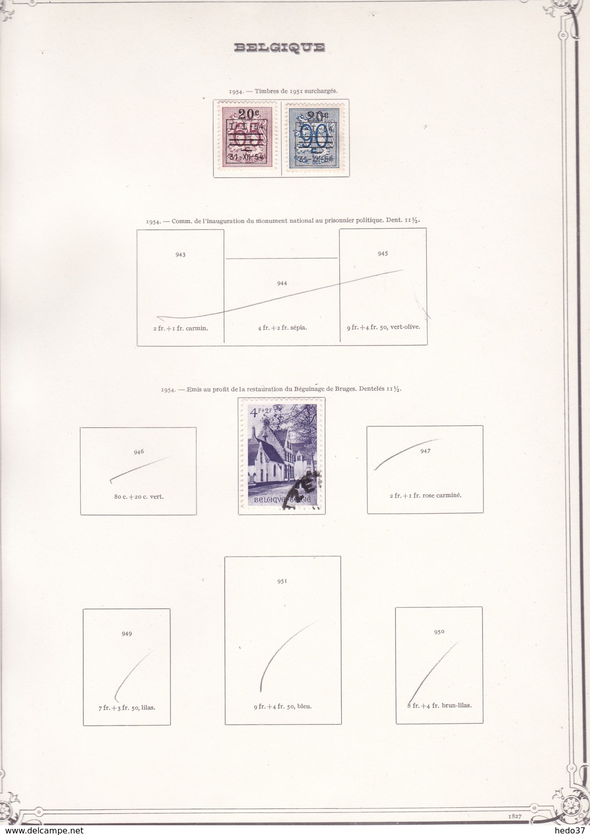 Belgique - Collection Vendue Page Par Page - Timbres Oblitérés / Neufs */** - B/TB - Other & Unclassified