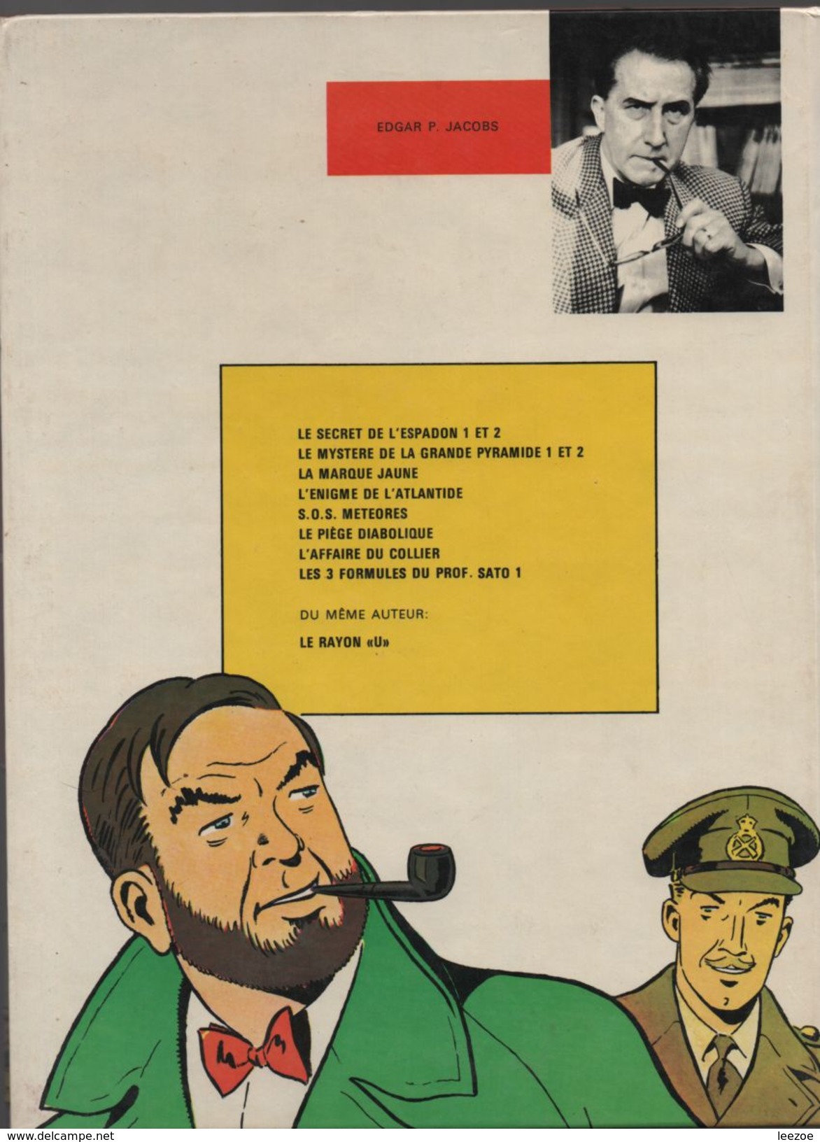 Blake Et Mortimer  8. Le Piège Diabolique.EDITIONS DU LOMBARD.PAGES DE GARDES DAMIERS BLANC ET BLEUE AUX PORTRAITS - Blake Et Mortimer