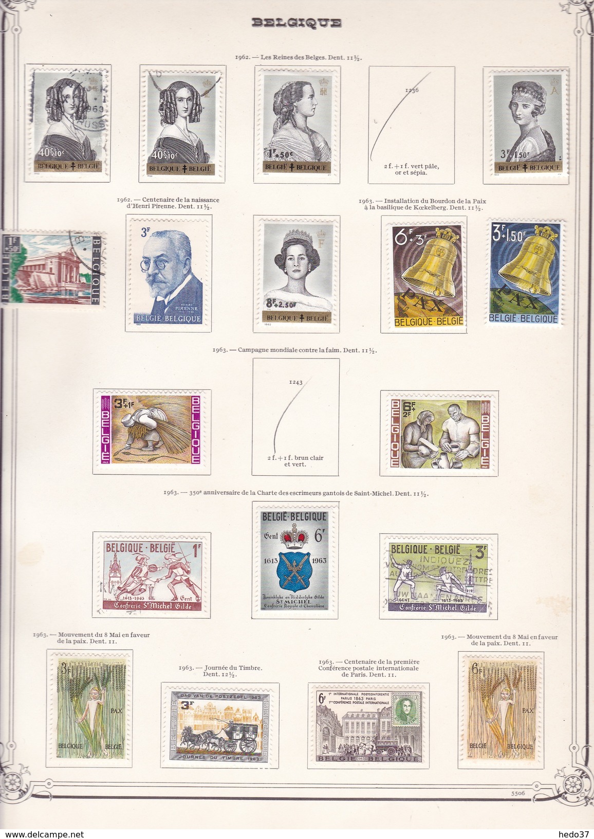 Belgique - Collection Vendue Page Par Page - Timbres Oblitérés / Neufs */** - B/TB - Autres & Non Classés