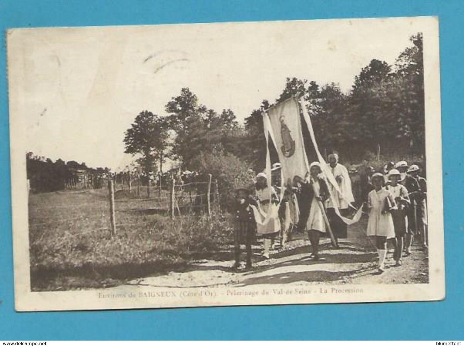 CPSM Pélerinage Du Val-de-Seine La Procession Environs De BAIGNEUX 21 - Autres & Non Classés