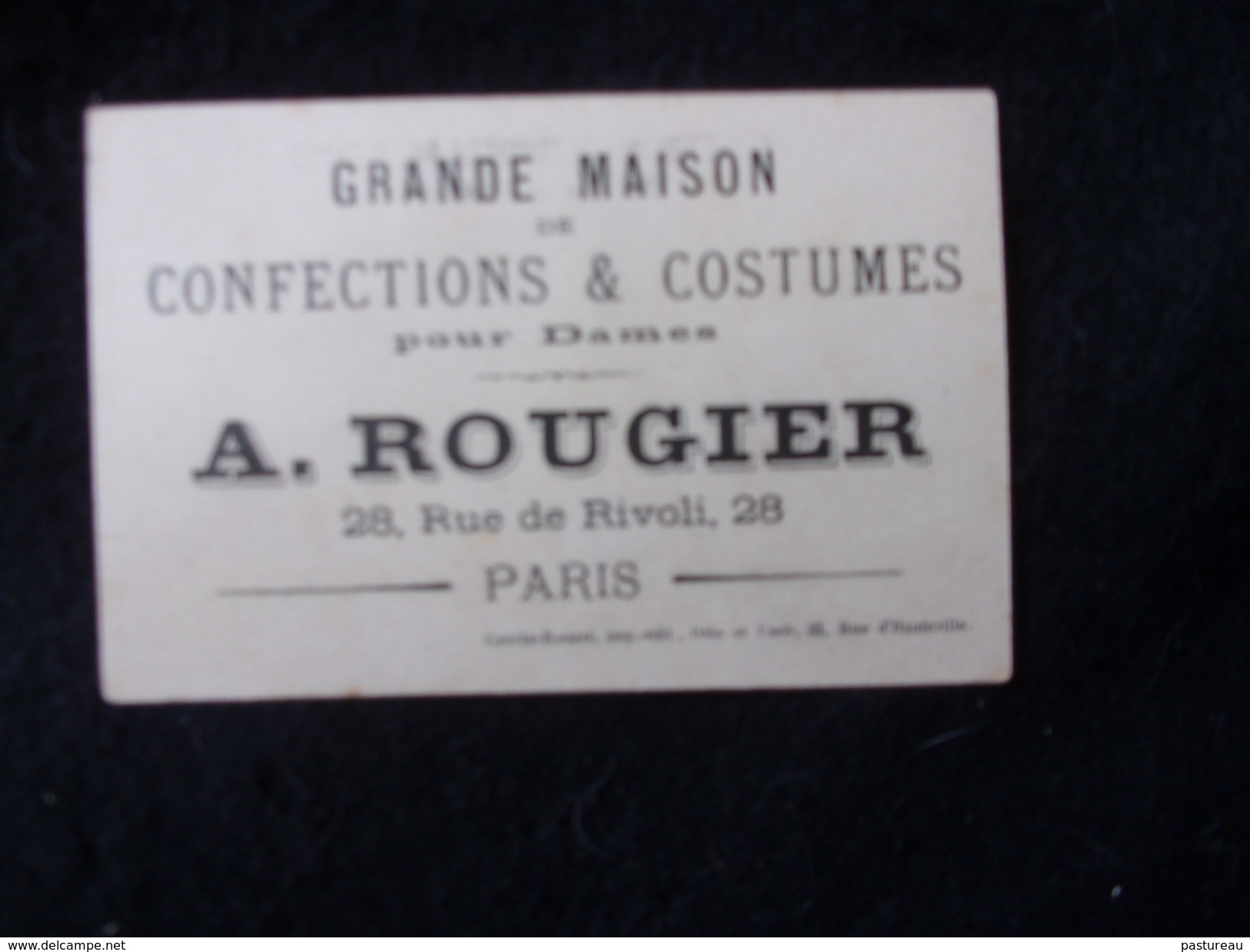 Paris. Rue De Rivoli .Chromo 6,5 X 10. Tambour. Coup De Baguette .Enfants . Fond Or. Edit. à Dôle.Voir 2 Scans. - Autres & Non Classés