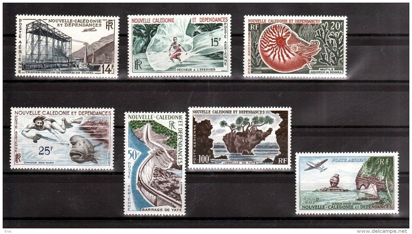 NOUVELLE-CALEDONIE - 1955/62 - PA N° 66 à 72 - Neufs * - Cote 115 - Unused Stamps