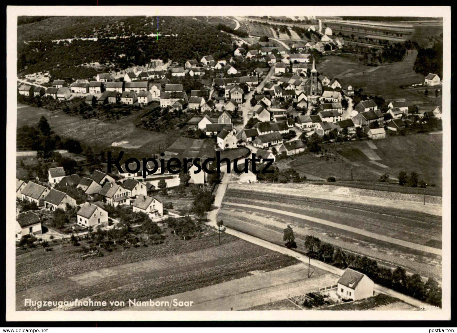 ALTE POSTKARTE FLUGZEUGAUFNAHME VON NAMBORN SAAR Fliegeraufnahme Luftaufnahme Luftbild Ansichtskarte Cpa AK Postcard - Kreis Sankt Wendel