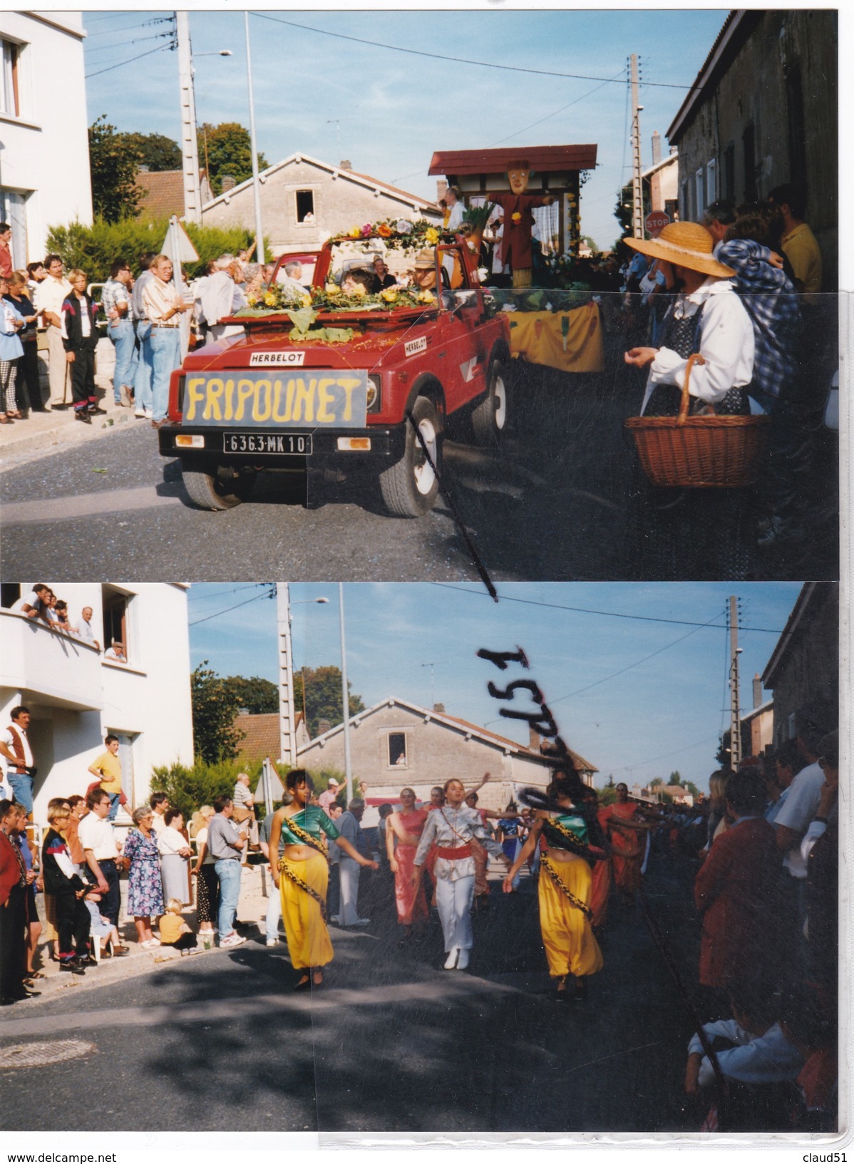 BRIENNE Le CHATEAU (10) Lot De 22 Photos D' Une Cavalcade -Monsieur Le Maire En Tête -Nombreux Chars Décorés - Personnes Anonymes