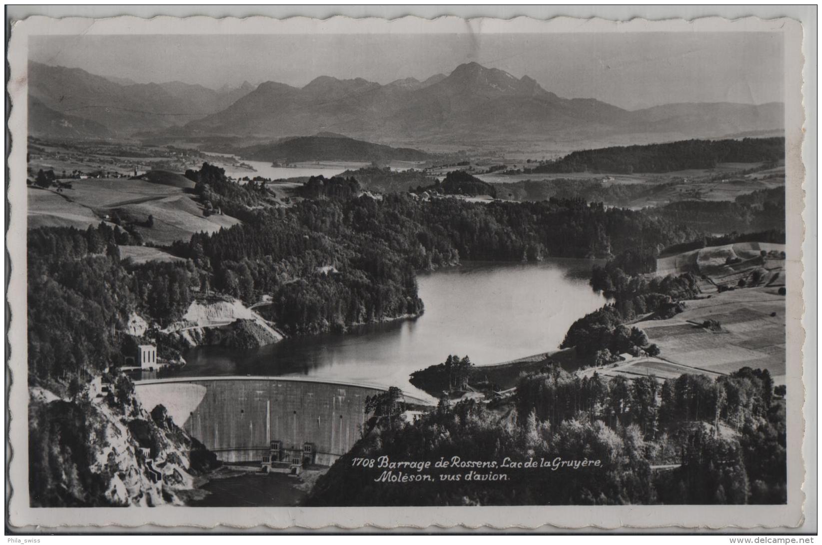 Barrage De Rossens, Lac De La Gruyere, Moleson, Vus D'avion - Photo: Aeroport - Rossens