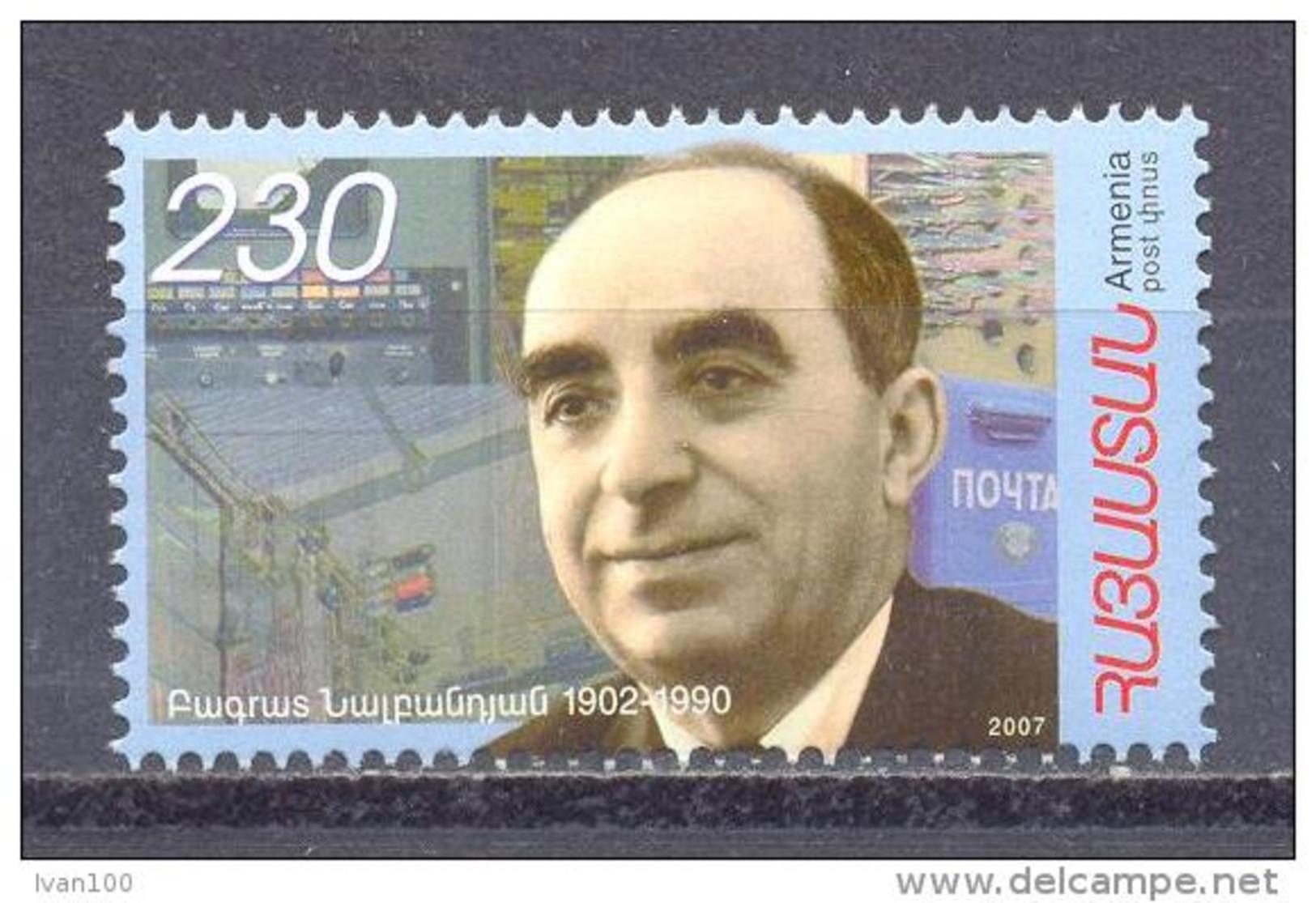 2007. Armenia, Nalbandian, Scientist, 1v,  Mint/** - Arménie