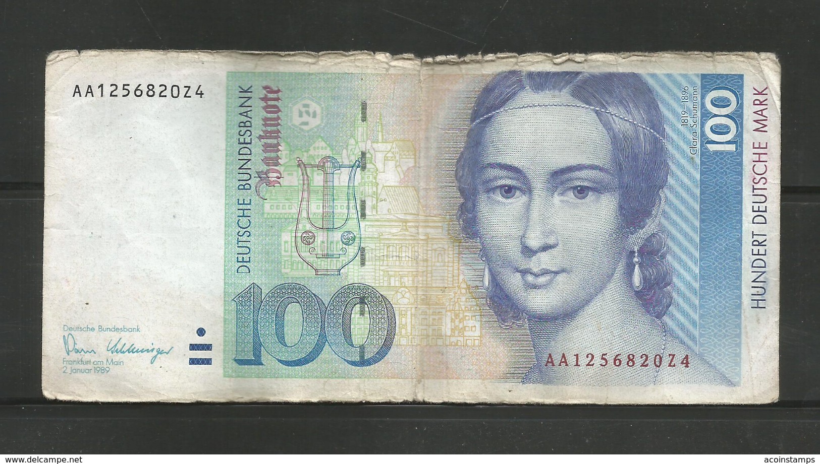 GERMANY 100 MARK 1989 FRANKFURT BANKNOTE DEUTSCHE BUNDESBANK HUNDERT DEUTSCHE MARK - 100 Deutsche Mark