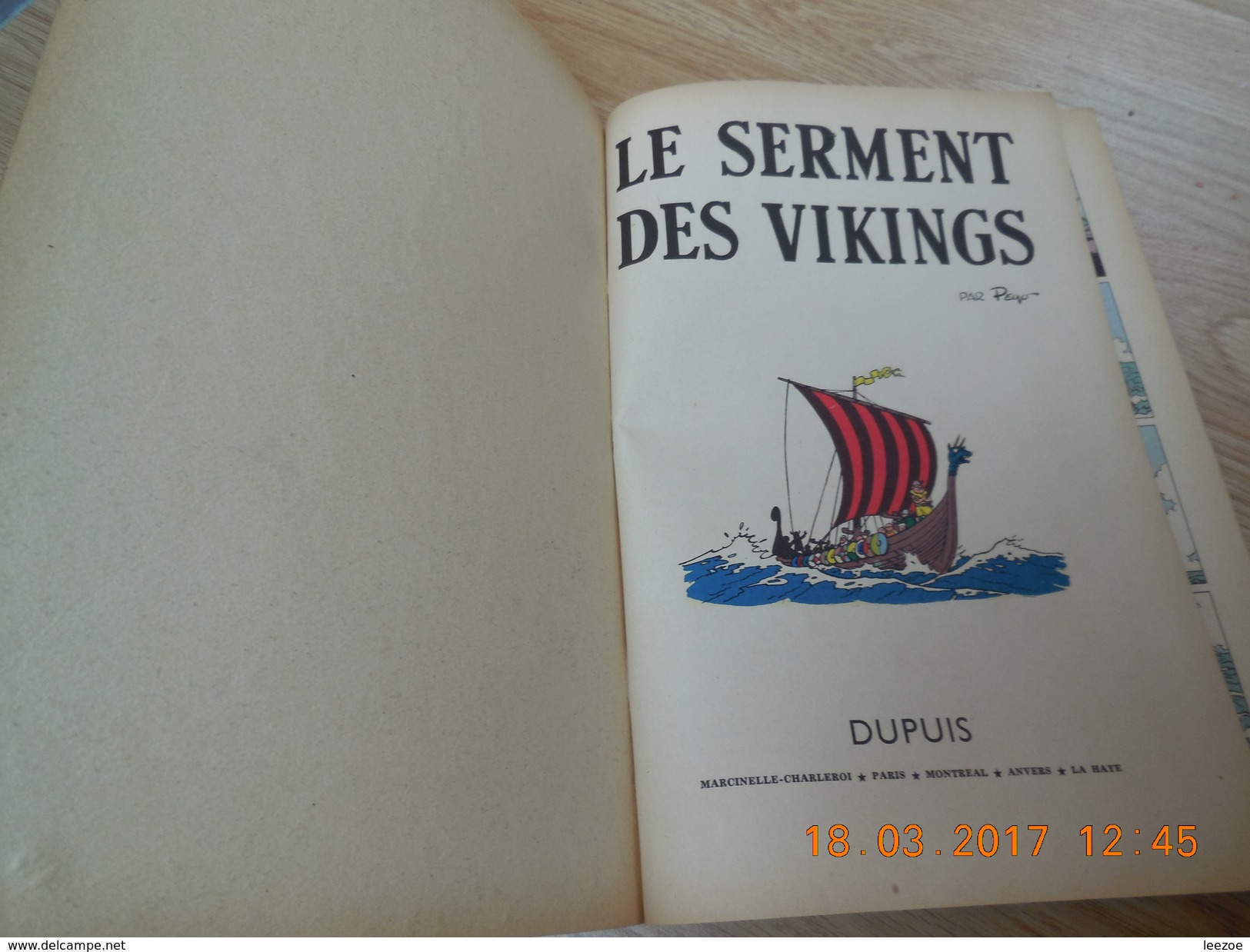 EO Johan et Pirlouit 5. Le serment des vikings ...EO belge