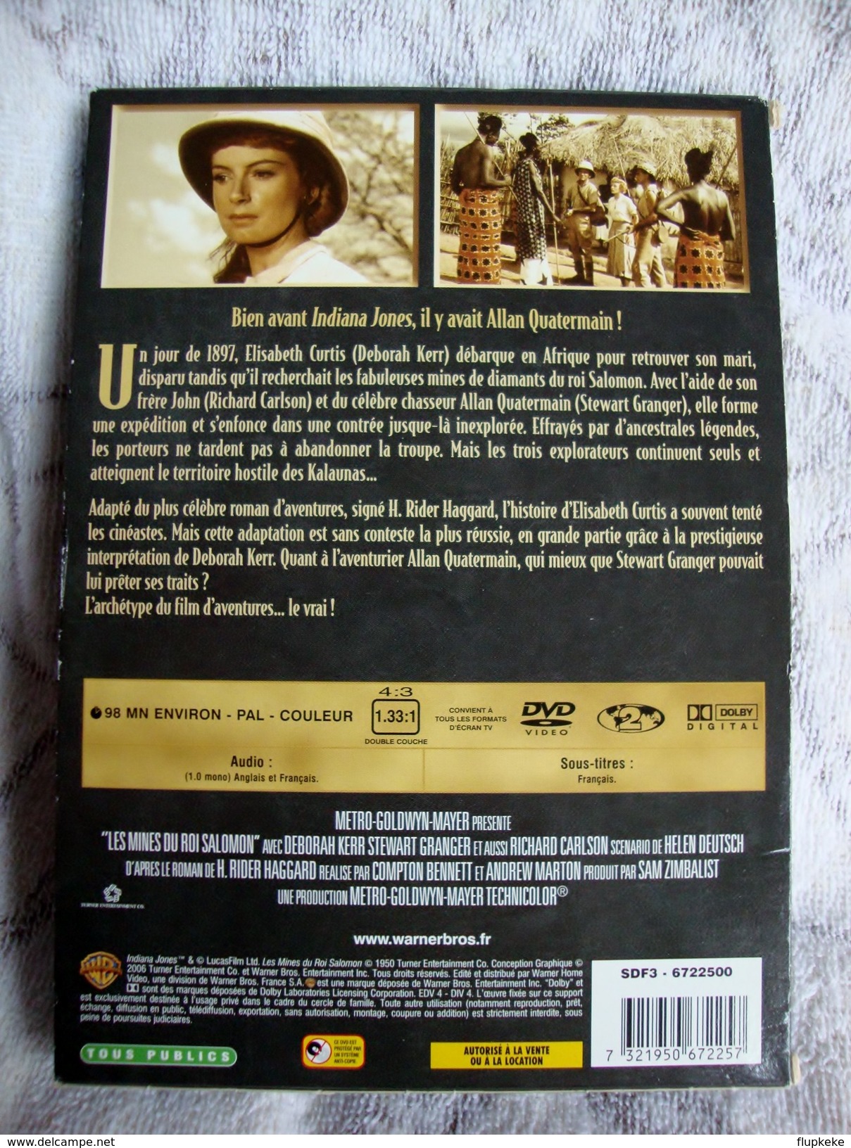 Dvd Zone 2 Les Mines Du Roi Salomon (1950) King Solomon's Mines Légendes Du Cinéma Warner Vf+Vostfr - Classici