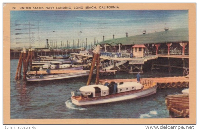 California Long Beach United States Navy Boat Landing 1951 - Long Beach