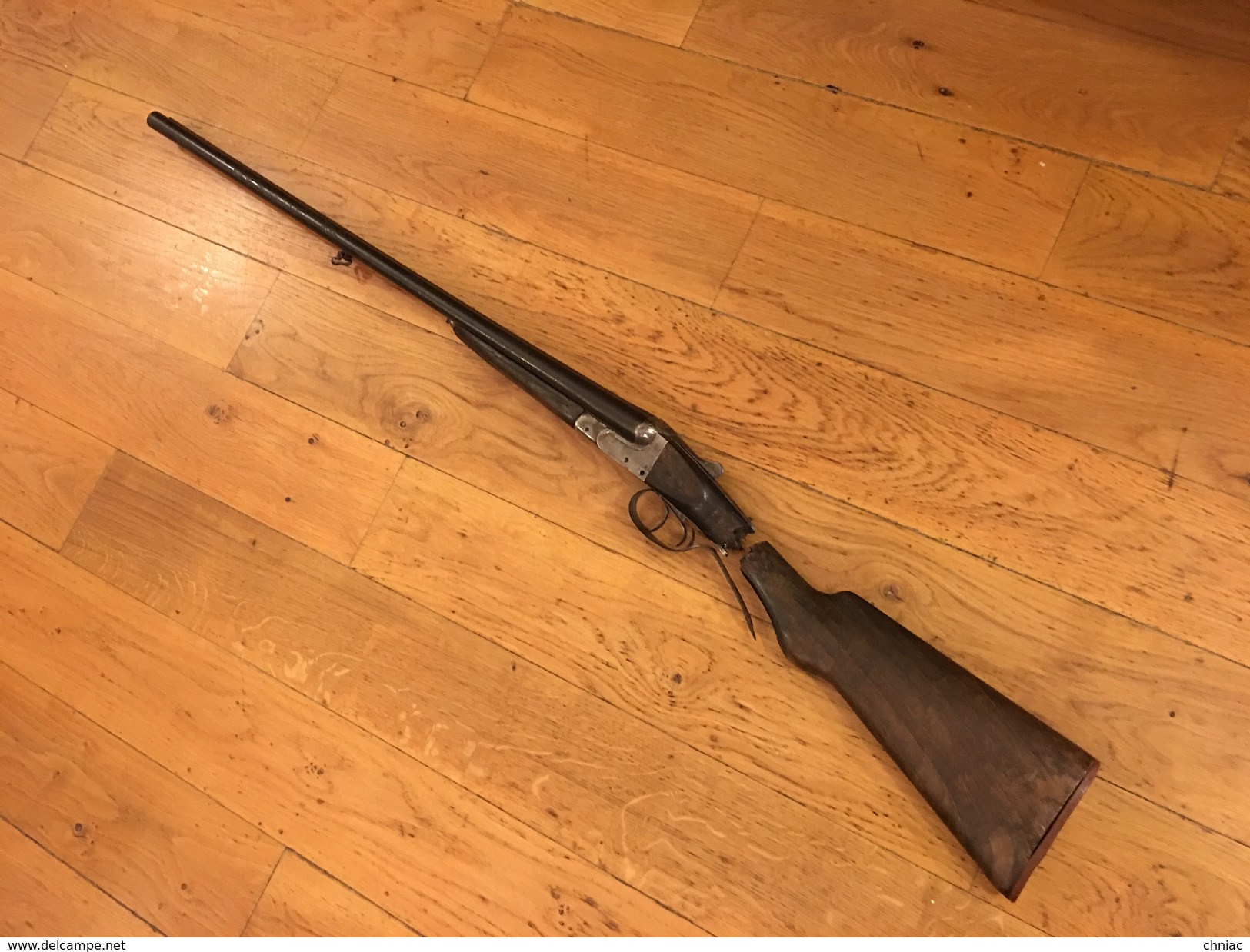 ANCIEN FUSIL DE CHASSE CASSE JUMELE DE MARQUE HELICE INAPTE AU TIR. POUR PIECES OU LA DECORATION - Armes Neutralisées