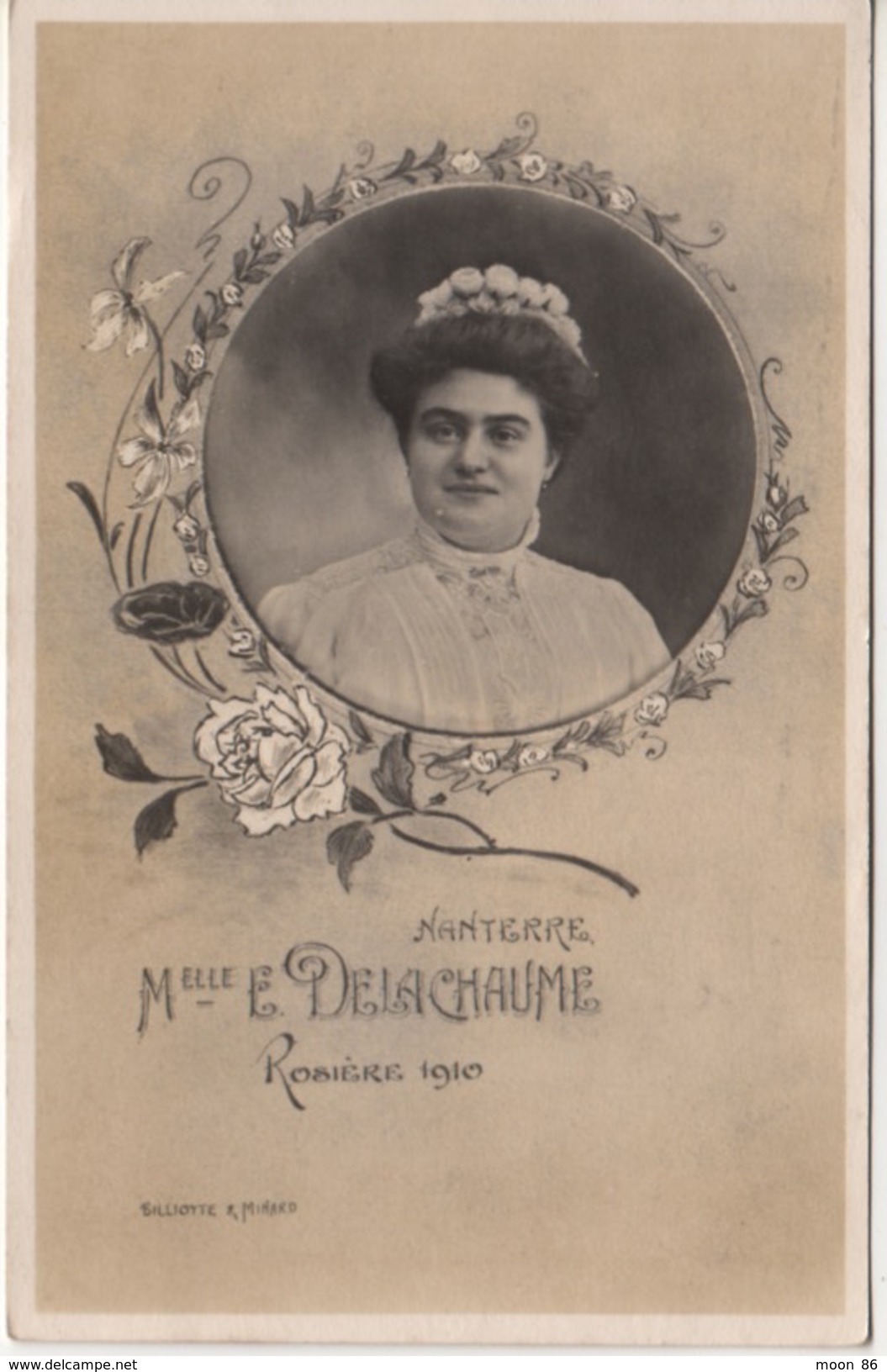 92 - NANTERRE - ROSIÈRE 1910 -  MME DELACHAUME EN MEDAILLON - Nanterre