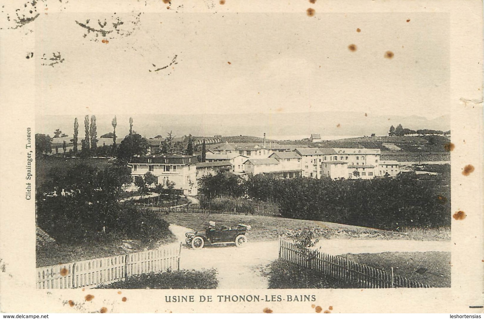 USINE DE THONON LES BAINS VOITURE ETABLISSEMENT DES PRODUITS CAPITAN (cachet Au Dos) - Industrie