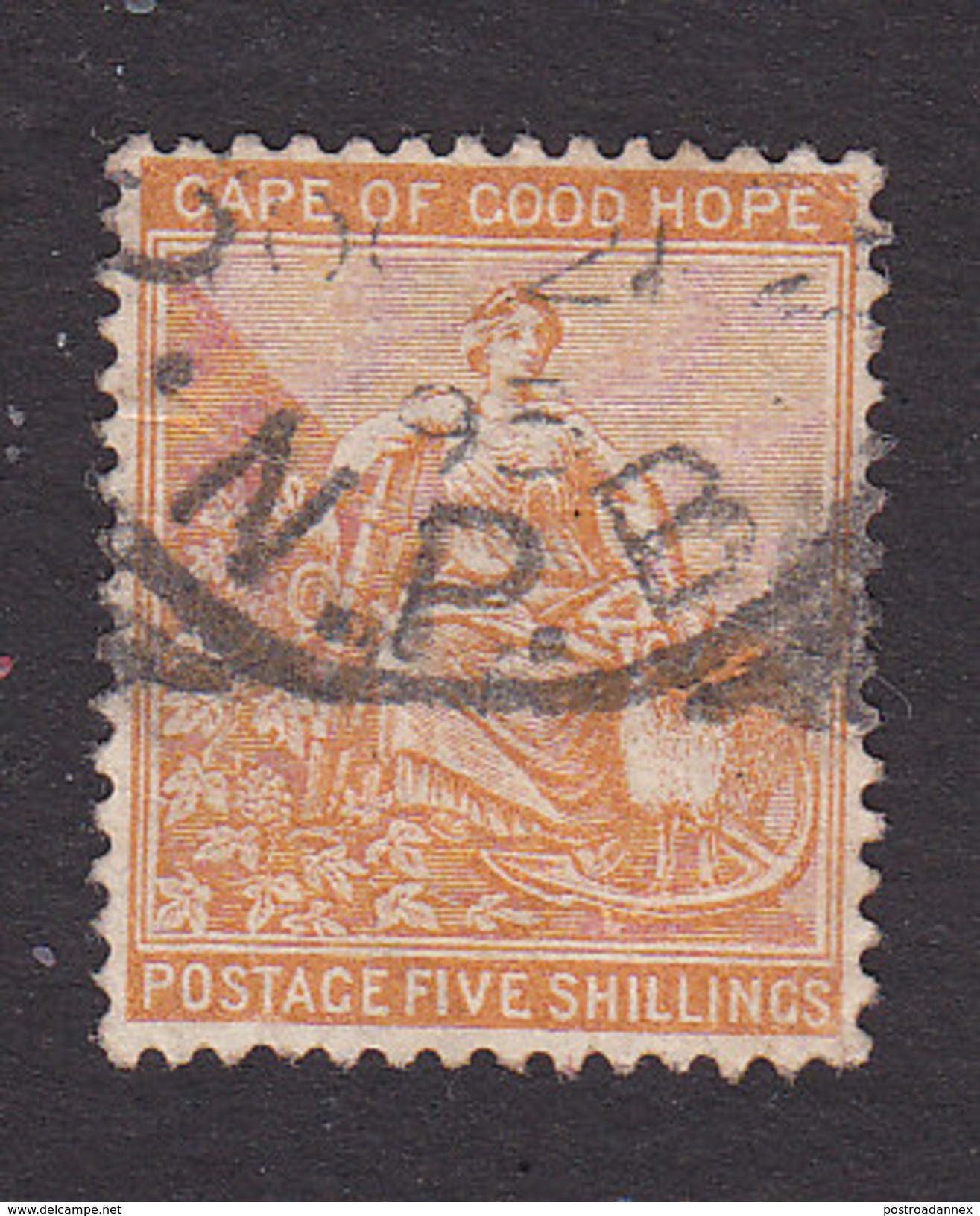 Cape Of Good Hope, Scott #53, Used, Hope And Symbols Of Colony, Issued 1884 - Kaap De Goede Hoop (1853-1904)
