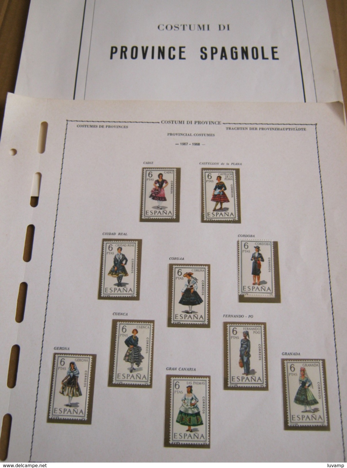 6 FOGLI EURALBO FRANCOB.COSTUMI DELLE PROVINCE SPAGNOLE (200916) - Unused Stamps