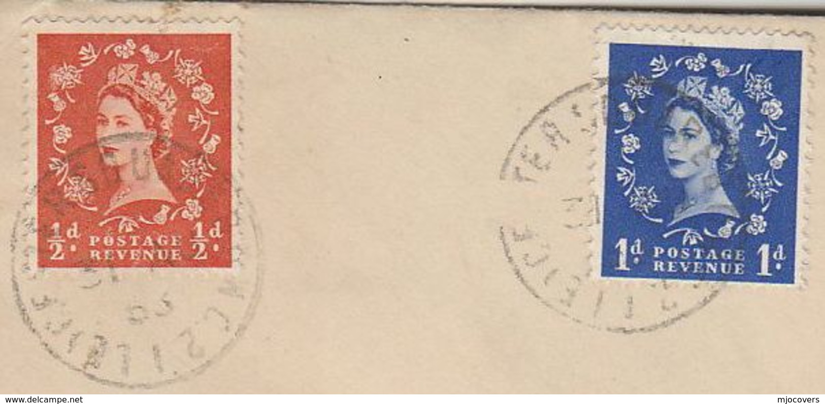 1953 Aug 31  GB FDC Stamps 1/2d  1d  2d CDS Pmk LEICESTER SQUARE  Cover - 1952-1971 Pre-Decimal Issues