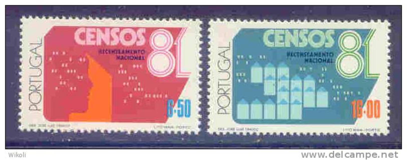 ! ! Portugal - 1981 Censos (complete Set) - Af. 1502 To 1503 - MNH - Unused Stamps