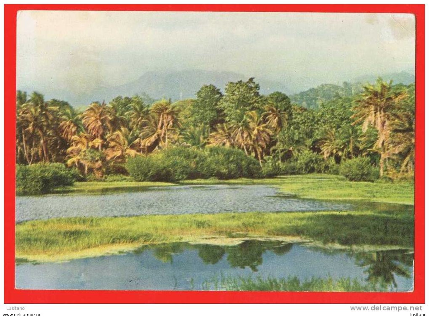 S. Tomé And Principe - Lagune De Ponta Furada 1960s ( 2 Scans ) Afrique Portugaise - Sao Tome En Principe
