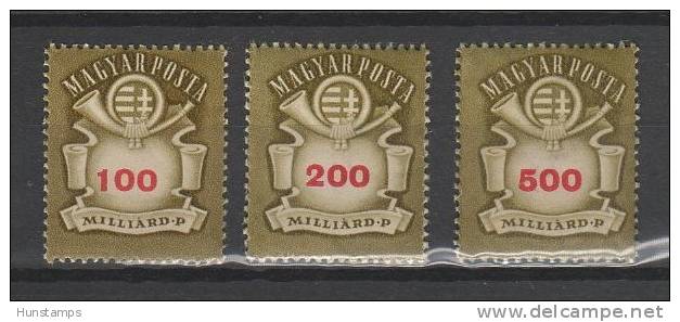 Hungary 1946. Inflation - Milliard - Complete Set MNH (**) Michel: 916-918 / 0.90 EUR - Neufs