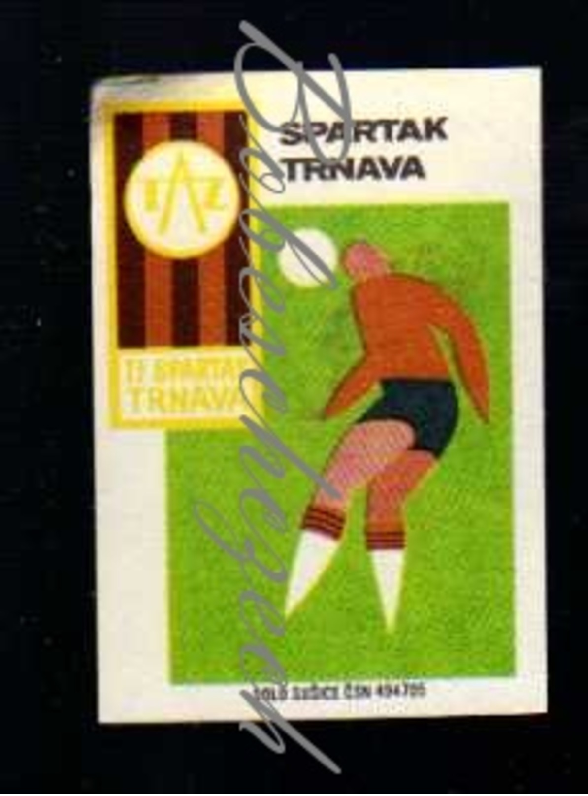 38-122 CZECHOSLOVAKIA 1968 ZVU Spartak Trnava  Old Football Futbol Club Logo + Football Kit - Cajas De Cerillas - Etiquetas