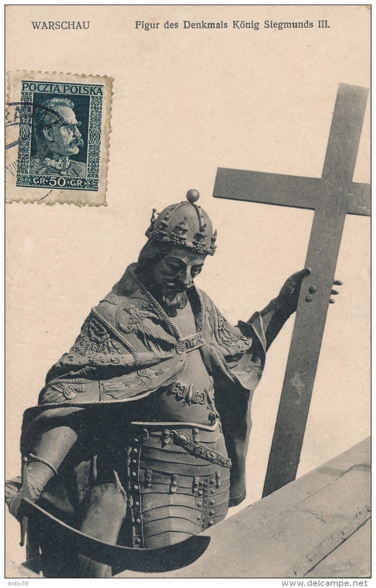 G55 - POLOGNE - WARSZAWA - VARCHAU - VARSOVIE - Figur Des Denkmals König Siegmunds III - Pologne