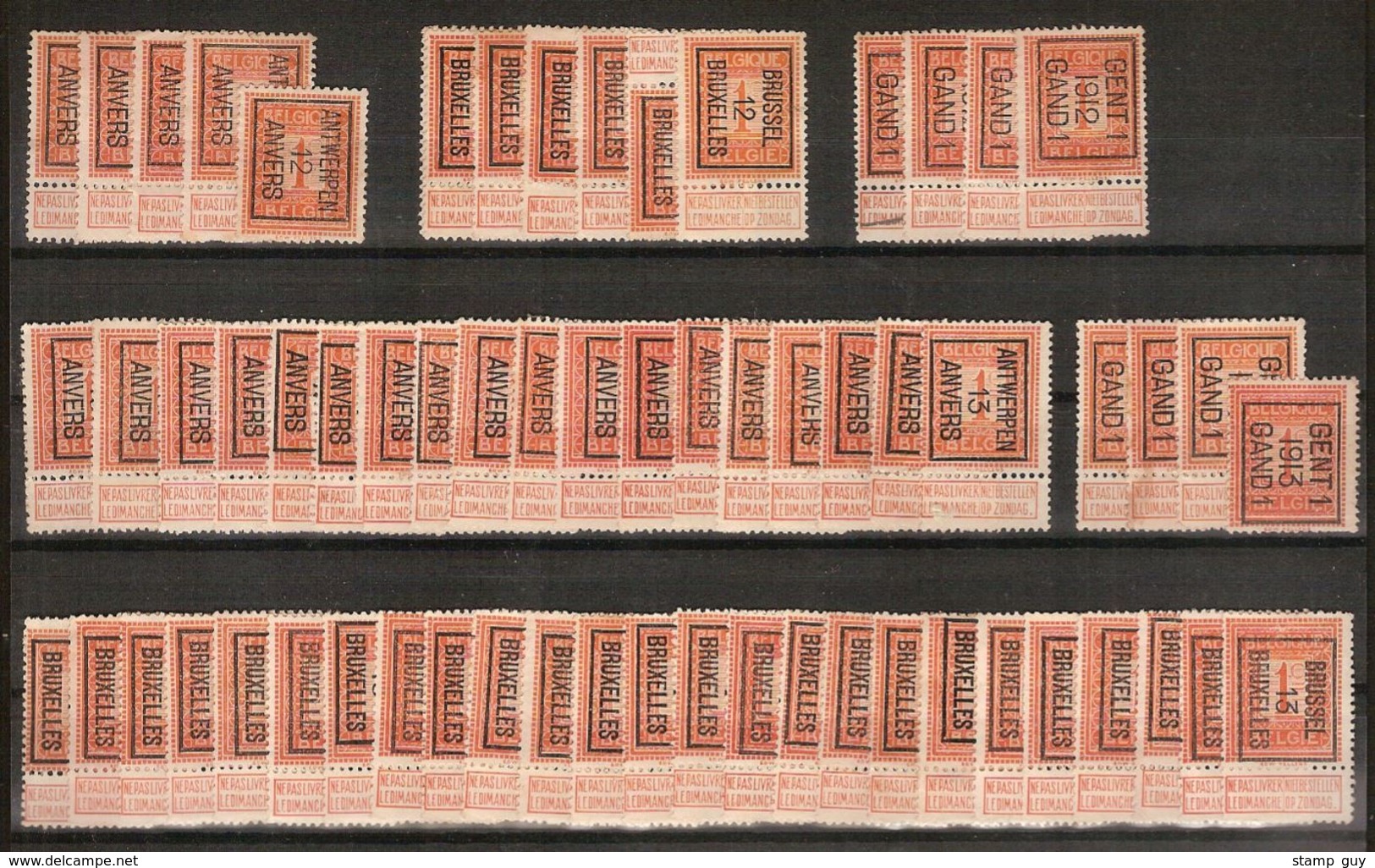 Lotje PELLENS Nr. 108 + 100 Zegels Variërende Merendeel Goede Staat Met Ook ** MNH Aanwezig ; O.a. Nr. 46 (5x) ! LOT 151 - Typos 1912-14 (Lion)