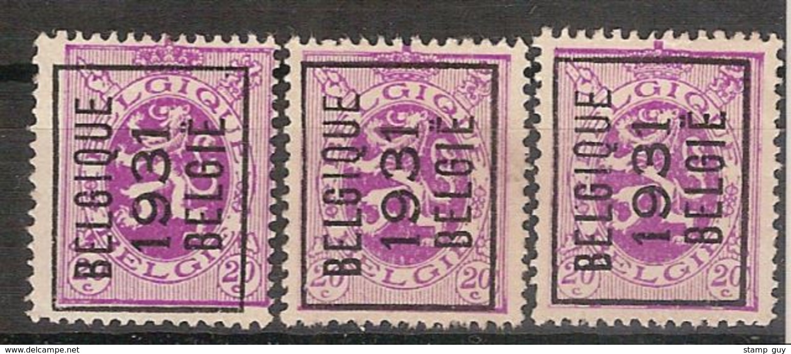 BELGIË - PREO - 1931 - Nr.  249 A (3x) - BELGIQUE 1931 BELGIË - (*) ! Inzet 5 &euro; ! - Typo Precancels 1929-37 (Heraldic Lion)
