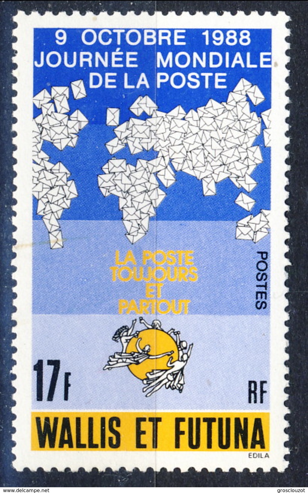 WF 1988 N. 382 Giornata Della Posta MNH Cat. &euro; 1 - Nuovi