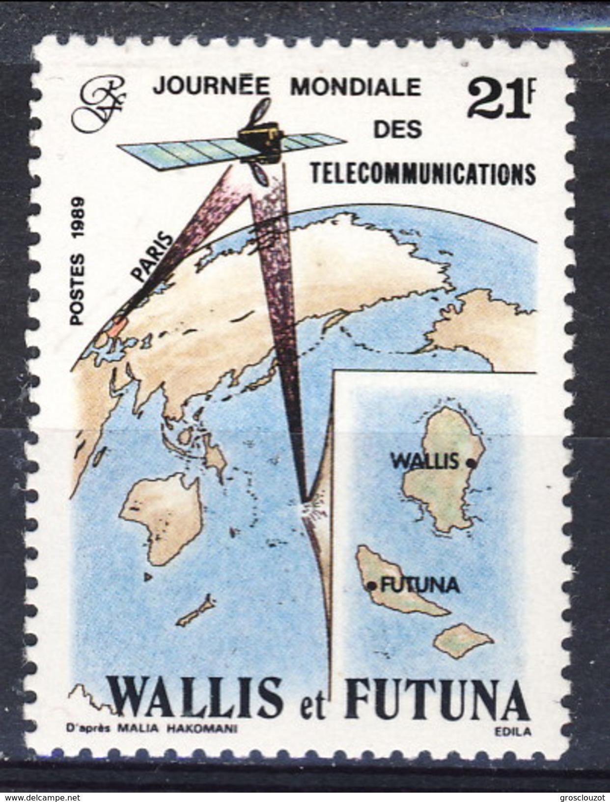 WF 1989 N. 387 Giornata Delle Telecomunicazioni MNH Cat. &euro; 1 - Nuovi