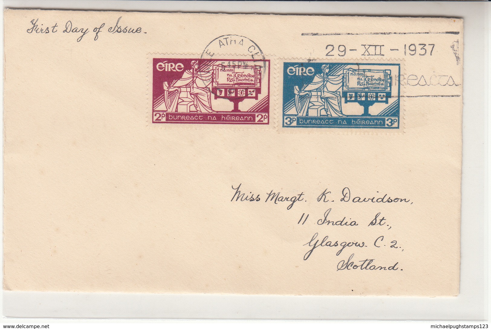 Ireland / 1937 First Day Covers - Altri & Non Classificati