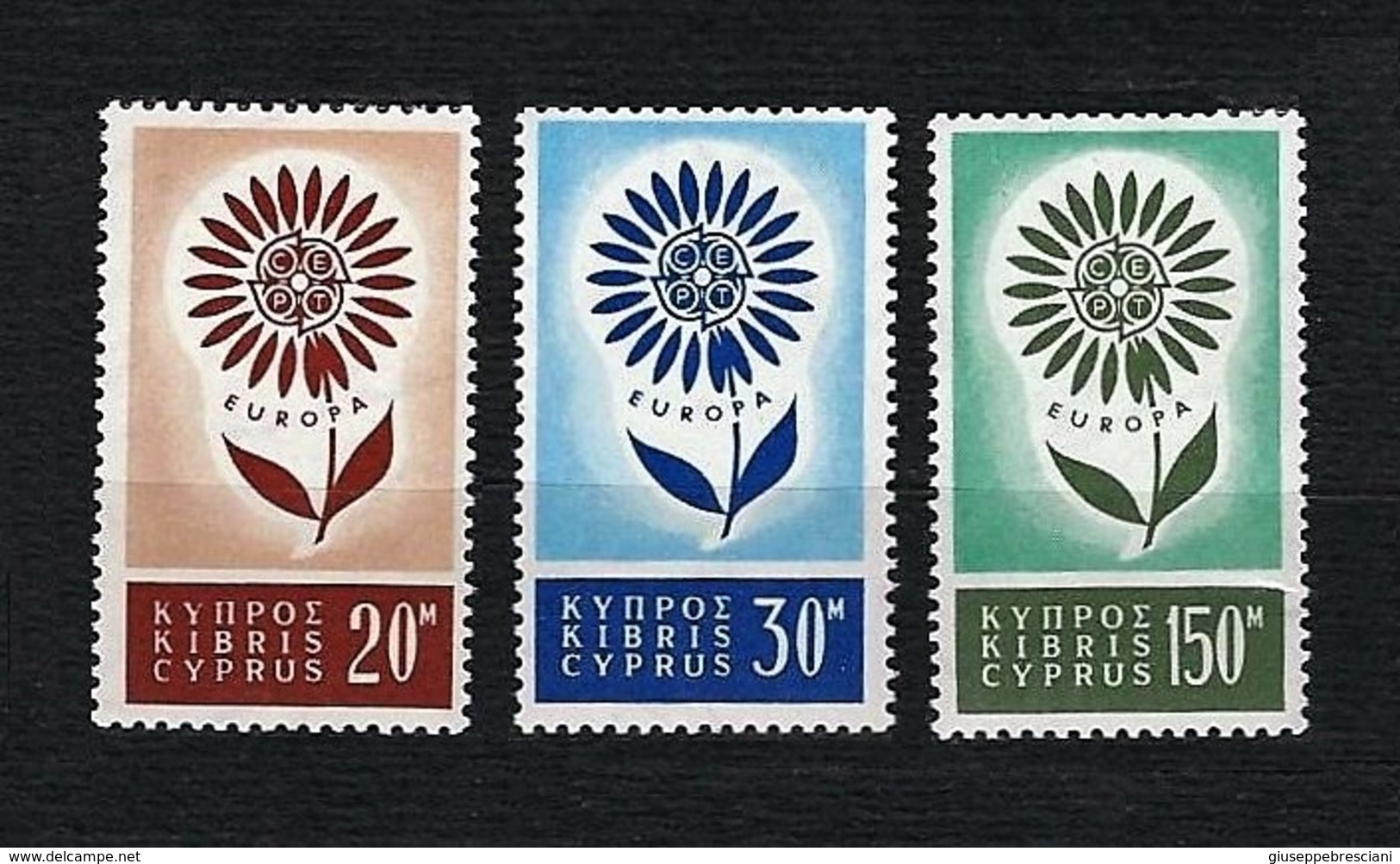 CYPRUS 1964 - Europa, C.E.P.T.  "Flower" - MNH - YV:CY 232-34 - Unused Stamps