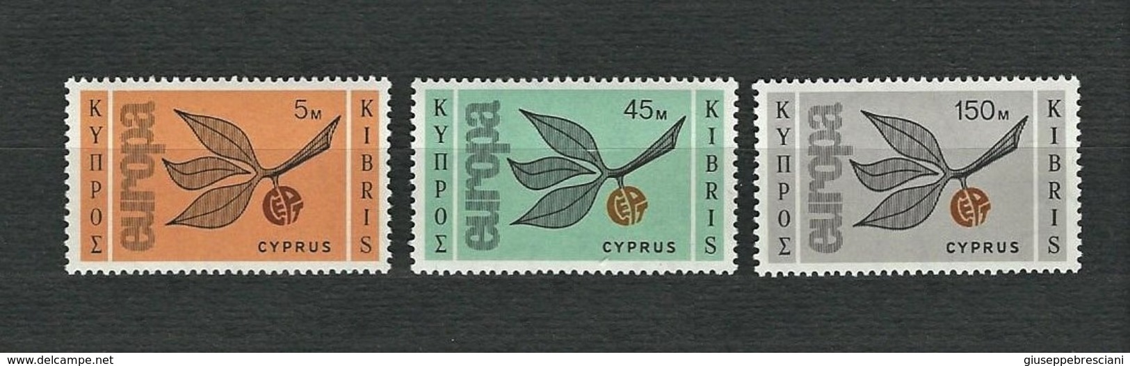 CYPRUS 1965 - Europa, C.E.P.T.  "Fruit Twigr" - MNH - YV:CY 250-52 - Unused Stamps