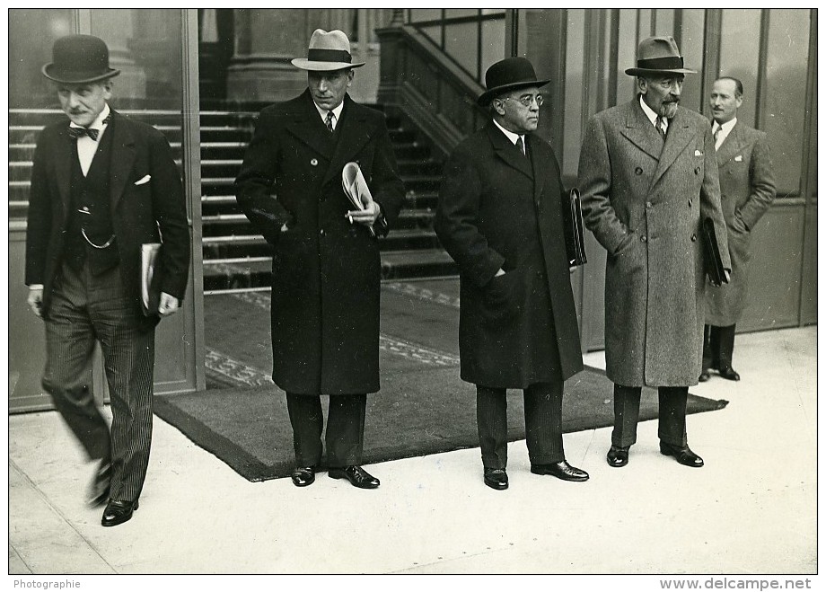 Paris Elysee Politiciens Pietri, Andre Marie, Sarraut &amp; Dalimier Ancienne Photo Meurisse 1930 - Célébrités
