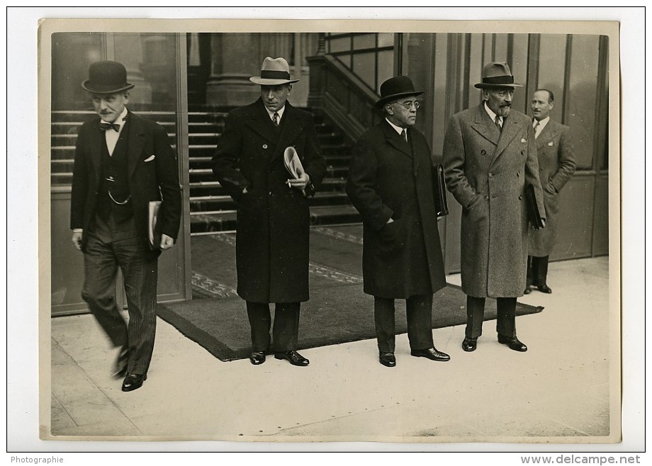 Paris Elysee Politiciens Pietri, Andre Marie, Sarraut &amp; Dalimier Ancienne Photo Meurisse 1930 - Célébrités