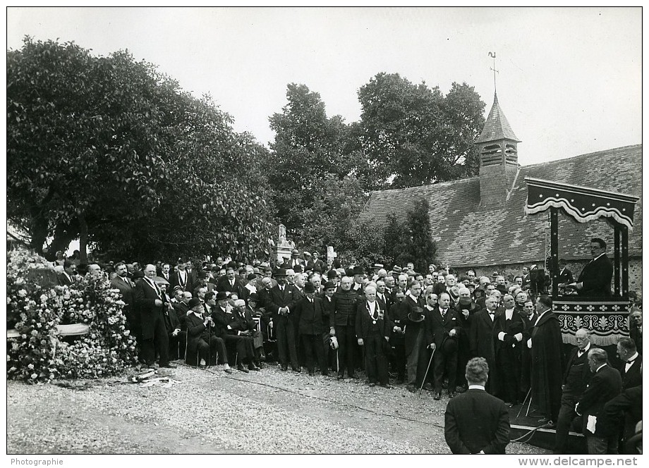 France Houlbec-Cocherel Edouard Herriot Enterrement D'Aristide Briand Ancienne Photo Meurisse 1932 - Berühmtheiten