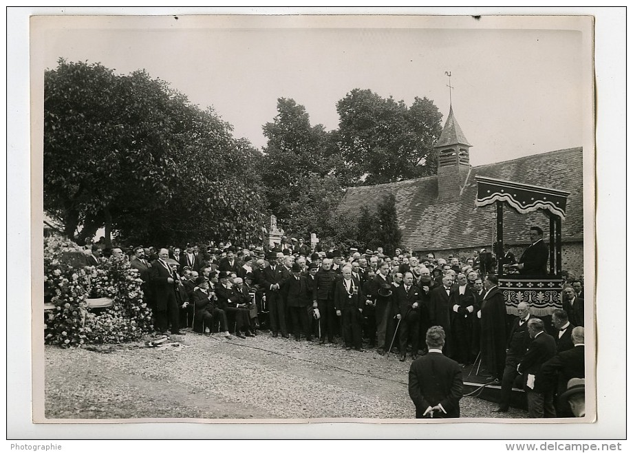 France Houlbec-Cocherel Edouard Herriot Enterrement D'Aristide Briand Ancienne Photo Meurisse 1932 - Berühmtheiten