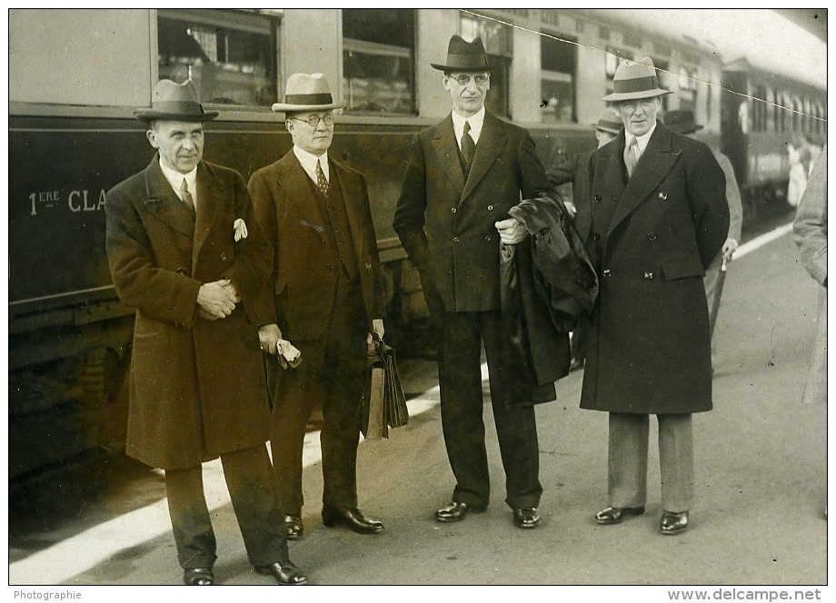 Paris Gare De Lyon De Valera President Irlandais SDN Ancienne Photo Meurisse 1932 - Célébrités