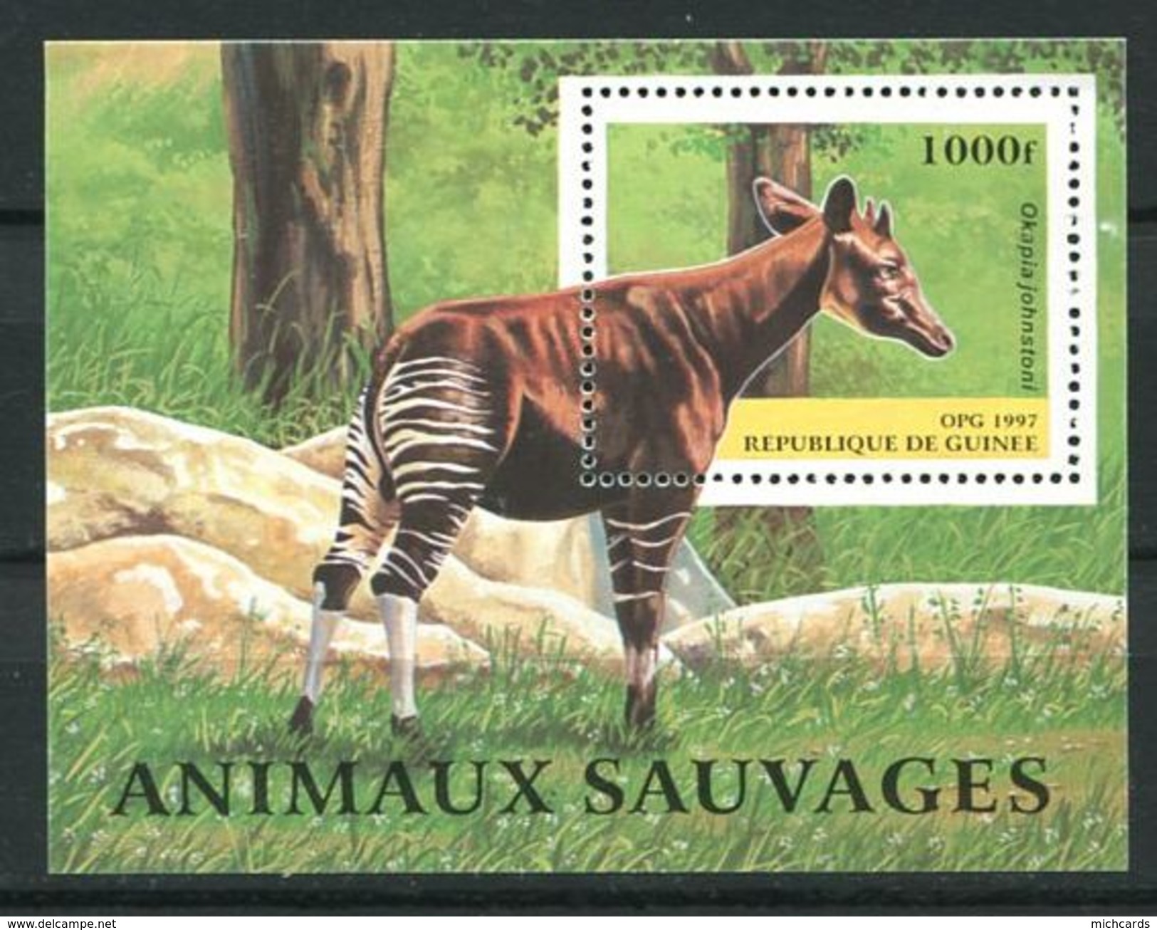 194 GUINEE 1997 - Yvert BF 120 - Okapi - Neuf ** (MNH) Sans Trace De Charniere - Guinea (1958-...)