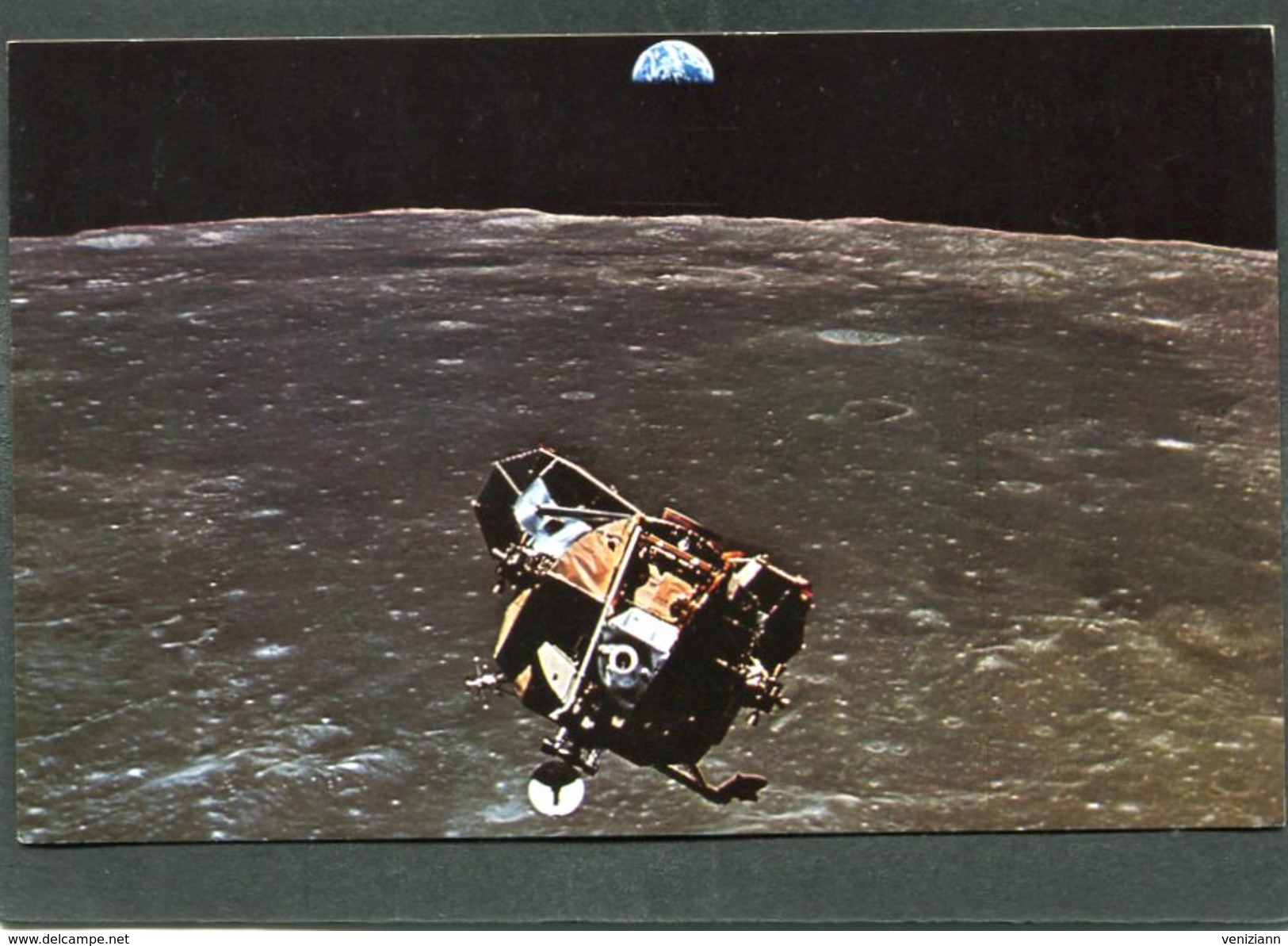 U.S.A. - Carte QSL - APOLLO 11 MOON LANDING July 20, 1969 - NASA Photo - Radio Amateur